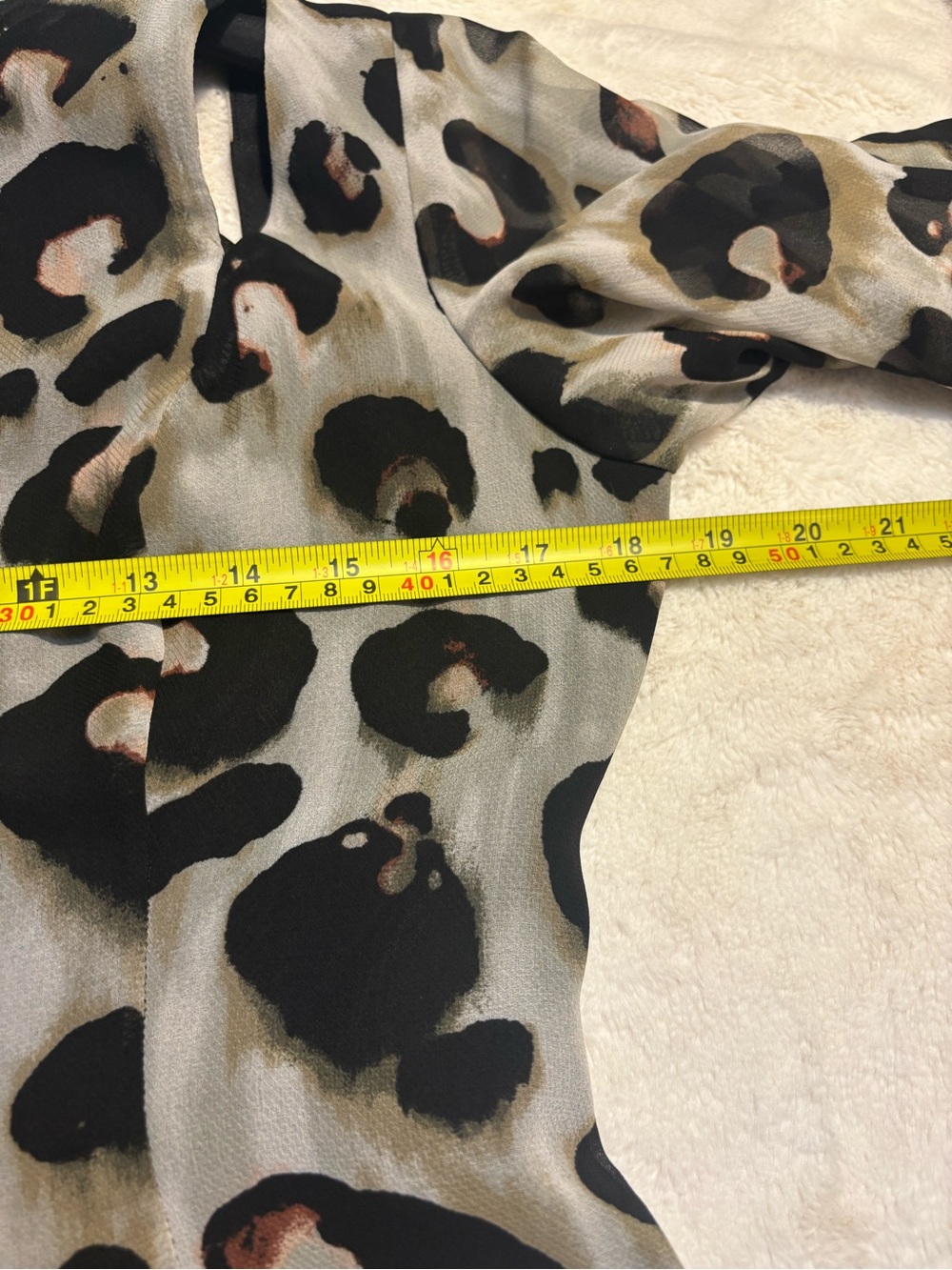 BCBGeneration Romper Size 8 Leopard Print Black, Cream, Brown Open Slits Flowy - Picture 13 of 16